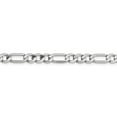thumbnail image 2 of Real 14kt White Gold 6mm Flat Figaro Chain Chain Bracelet; 8 inch; Lobster Clasp; for Adults and Teens; for Women and Men, 2 of 4