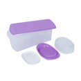 thumbnail image 3 of Polypropylene Big Bread Box With Butter Dish Container - Purple, 3800ml+ 300ml | Recyclable Bread Box & Butter Dish Combo - 100% Food Grade, Reusable, Dishwasher Safe, Freezer Safe, 3 of 4