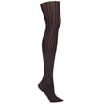 thumbnail image 3 of Hanes EcoSmart Women's Sheer Control Top Tights, Pinstripe Black M, 3 of 5