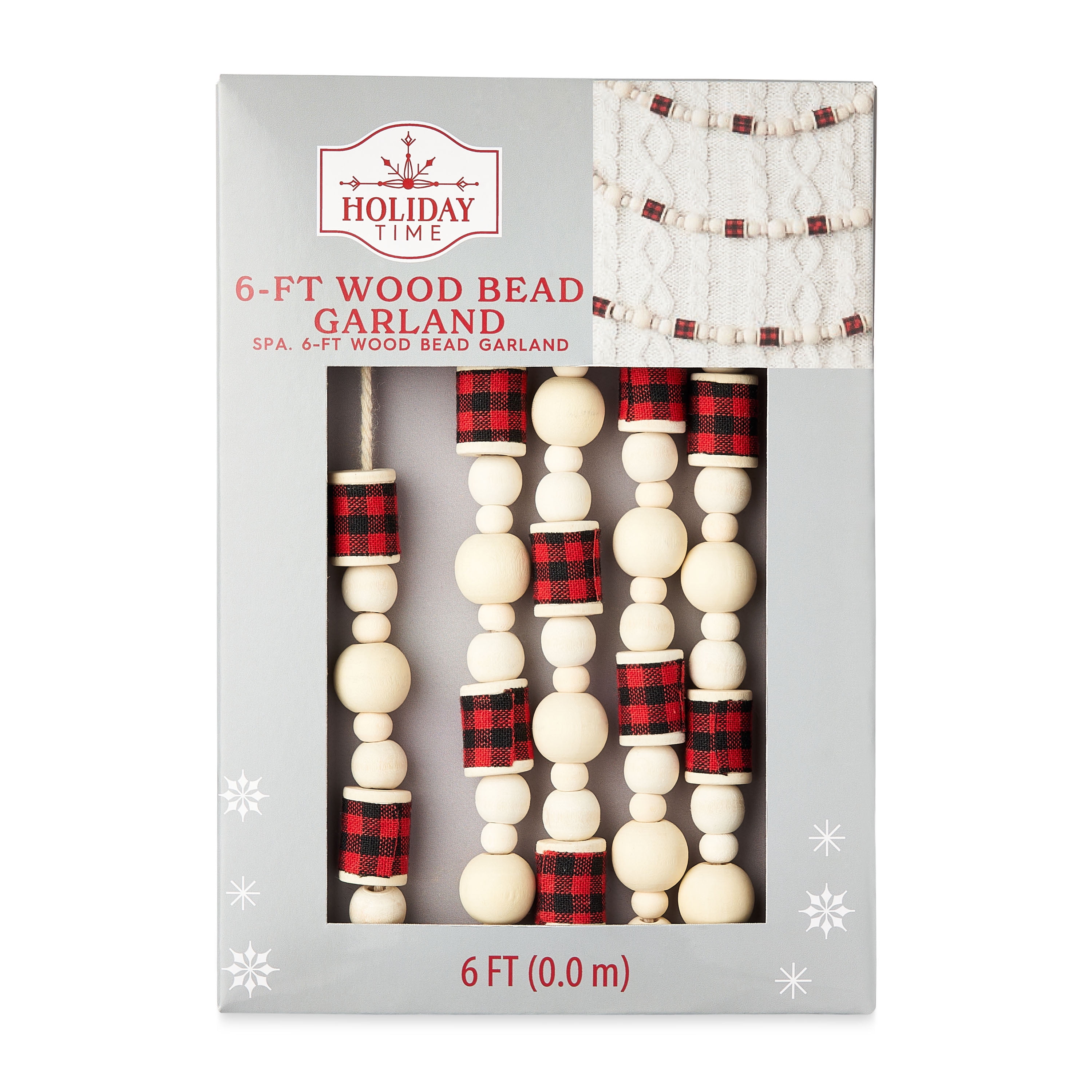 Made in India Jingle Bells and Wood Beads Garland - 6' - Save 65%