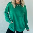 thumbnail image 5 of Gkeoshab Women Fall Clothes Women's Washed Cotton Oversized Crewneck Sweatshirt, Ultra-Soft Vintage Pullover with Dropped Shoulders for a Relaxed and Cozy Loungewear Essential. Green XL, 5 of 9