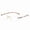 +100, variant on Rimless Semi-Circular Reading Glasses for Men Women Ultralight Clear Lens Presbyopia Glasses All-Match Personality Eyewear