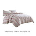 thumbnail image 5 of 3 Piece Queen Comforter Set with Vertical Stripes Pattern White and Pink, 5 of 5