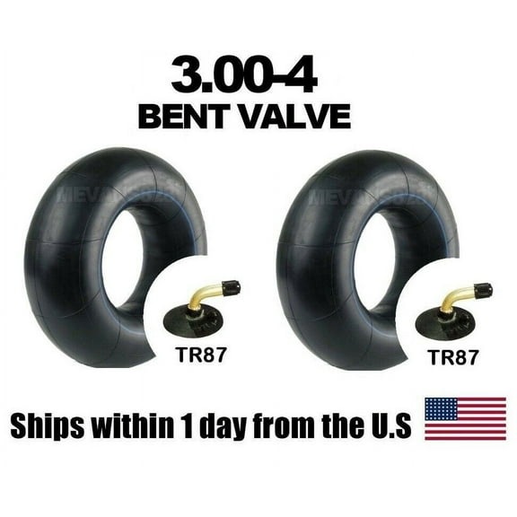 3.00-4 3.00 X 4 10" x 3" Inner Tube Gas & Electric Scooter Pocket Bike Tire Razor E300 Straight Valve Set of Two