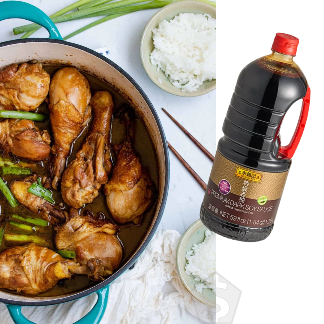 Lee Kum Kee Premium Dark Soy Sauce 59 fl. oz. - 6/Case