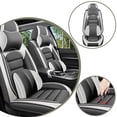 thumbnail image 4 of 2011 for CHEVROLET EQUINOX Car Seat Cover, Faux Leather Cab seat covers With a Headrest and Lumbar Support Non-slip, Gray and White Car Seat Covers, Protect Car Seats, 4 of 8