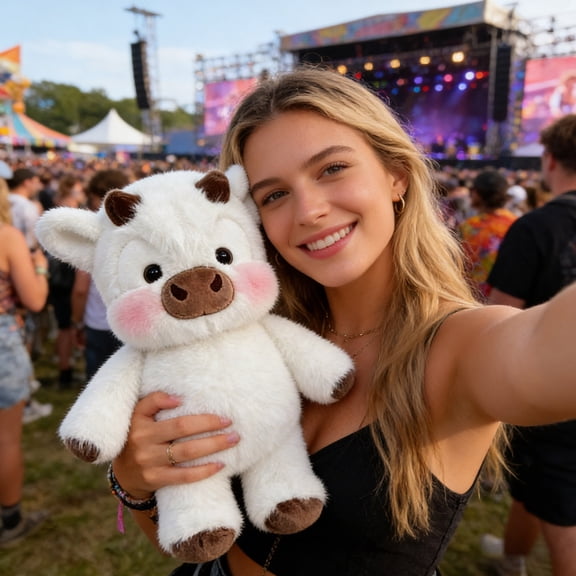 YHAICO Adorable and Furry Highlands Cattle Soft Toy Adorable Highlands Cow Plushs Toy Soft Stuffed Animals Running Cow Plushs for Stress Relief Emotional Soft Stuffed Animal Doll Birthday Gifts