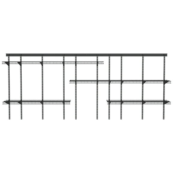 Closetmaid Ml-15216 Heavy Duty Shelftrack Adjustable 4 To 12 Foot Wide Steel Wire Vinyl