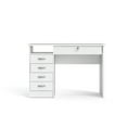 thumbnail image 2 of Tvilum Walden 5 Drawer Office Desk with 1 Locking Drawer for Adults, White, 2 of 23
