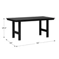 thumbnail image 4 of WestinTrends Ashore 66″ All-Weather Poly Lumber Rectangle Dining Table for 6, Modern Outdoor Patio Table, White, 4 of 14