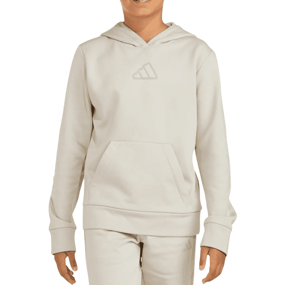 Adidas Youth Midweight Tech Hoodie Pullover, Natural, Small (8)