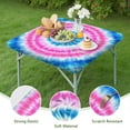 thumbnail image 4 of Colorful Mandala Tie Dye Pattern Square Fitted Tablecloth with Elastic Edge,Square Table Cover,Washable Elastic Table Cover for Home Kitchen Party Decor 34"x34", 4 of 6