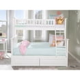 thumbnail image 2 of Atlantic Furniture Lit Superposé Columbia avec 2 Tiroirs de Lit à Panneaux Surélevés, Simple/double, Blanc, 2 of 5