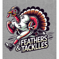 thumbnail image 2 of Thanksgiving Feathers & Tackles Turkey Football Player Adult Heather Gray Jogger Pants-Medium, 2 of 4