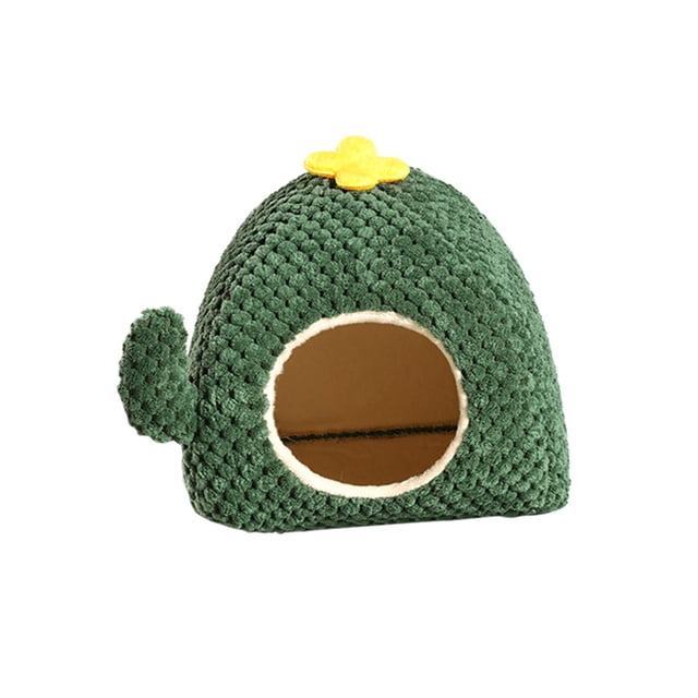 Cama cálida para hámster, cueva para cobayas, suave y cómoda, nido para dormir de invierno para hámster, casa de cama para animales pequeños para M