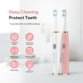 2 Pack Toothbrush Electric DHF10 for Adults, Rechargeable Sonic