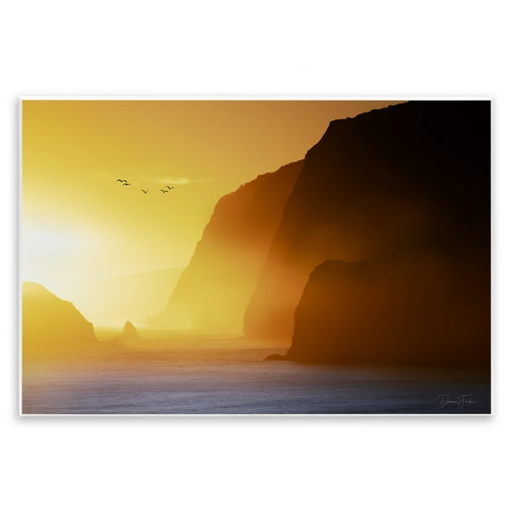 Stupell Industries Bright Sunlit Cliffs Landscape Photography Unframed Art Print Wall Art, 15 x 10