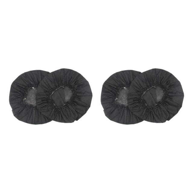 Monstrate 100 Uds. Fundas para auriculares, almohadillas portátiles para los oídos, almohadillas sanitarias para auriculares, fundas elásticas Negro 100 piezas 2piezas