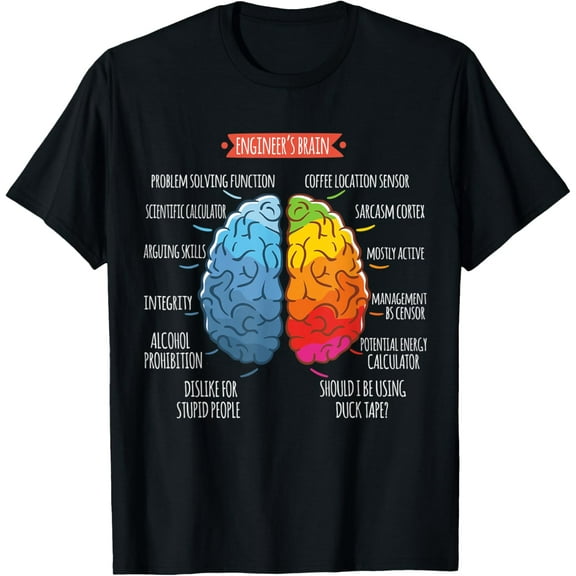 Engineer's Brain Funny Engineering Problem Solving Function T-Shirt