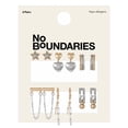 thumbnail image 4 of No Boundaries Mixed Gold-Tone and Silver-Tone Earring Set with Studs and Mini Hoops, 6-Pack, Women's, 4 of 4