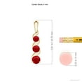 thumbnail image 4 of ANGARA Natural Channel-Set Round Ruby Three Stone Journey Pendant in 14K Yellow Gold for Women (Size-4mm) | July Birthstone, Birthday, Anniversary, Jewelry Gift for Women | Natural Ruby Necklace, 4 of 8