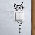 thumbnail image 1 of Yuarrent Pegatina para interruptor de pared de gato, Mural extraíble para sala de estar, papel tapiz de electrodomésticos de baño de dibujos Decoración del hogar, 1 of 5