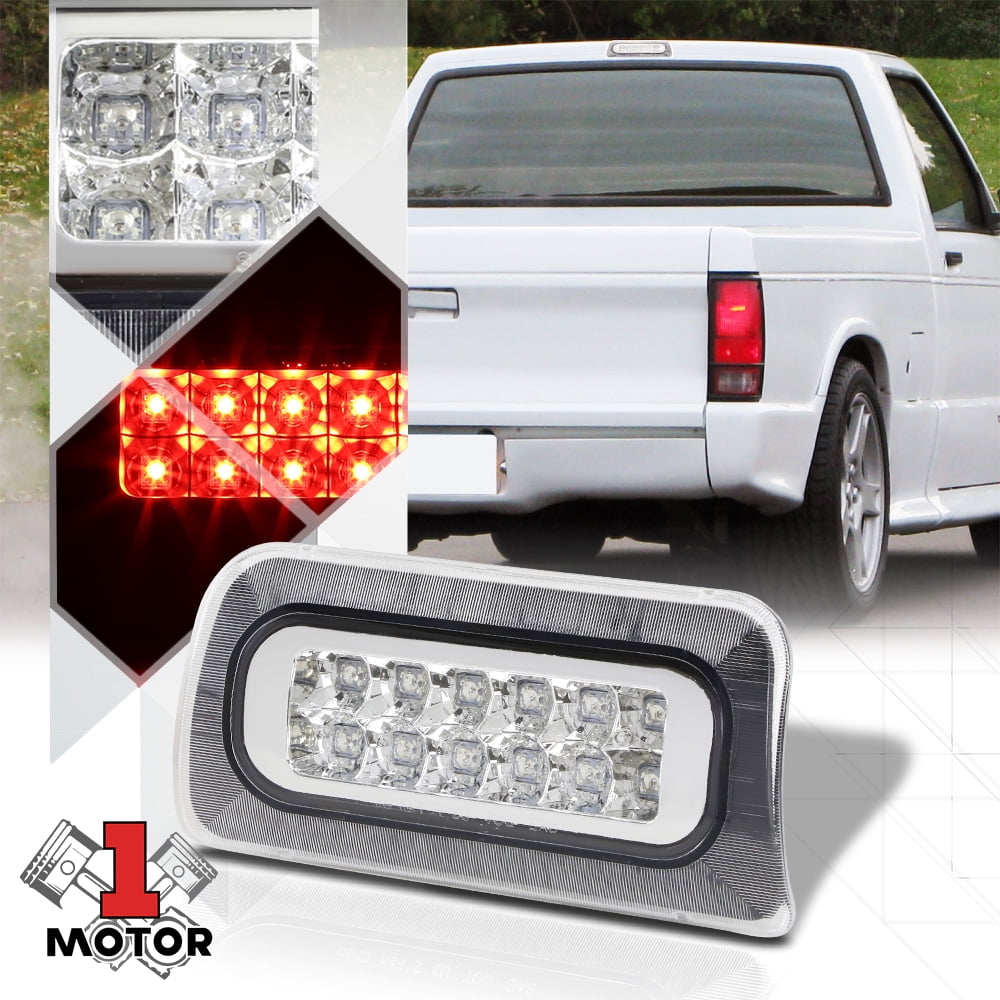 Chrome Housing Clear Lens LED Third [3rd] Brake Light for 9403 Chevy