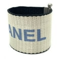 thumbnail image 3 of Pre-Owned CHANEL Logo 99s Vintage Nylon Bracelet for Women, Silver and Blue (Good), 3 of 14
