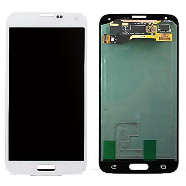 træfning effektiv Tilføj til LCD Display & Touch Screen Digitizer Assembly Replacement for Samsung  Galaxy S5 (White) - Walmart.com