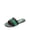 GREEN, variant on Women’s Fashion Slide Sandals – Casual Slip-On Flats with Printed Footbed