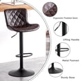 thumbnail image 3 of YOUNIKE Bar Stools 1 Pcs Faux Leather Padded Swivel Kitchen Counter Barstools, Brown, 3 of 9