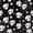 A Black White Gray, variant on Manfei Cartoon Halloween Skull Shower Curtain 72Wx72L,Gothic Halloween Skeleton Bathroom Curtain