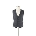 thumbnail image 4 of Men's Suit, Elegance Navy 65% Polyester 33% Viscose Slim Fit Suit with Vest, 4 of 5