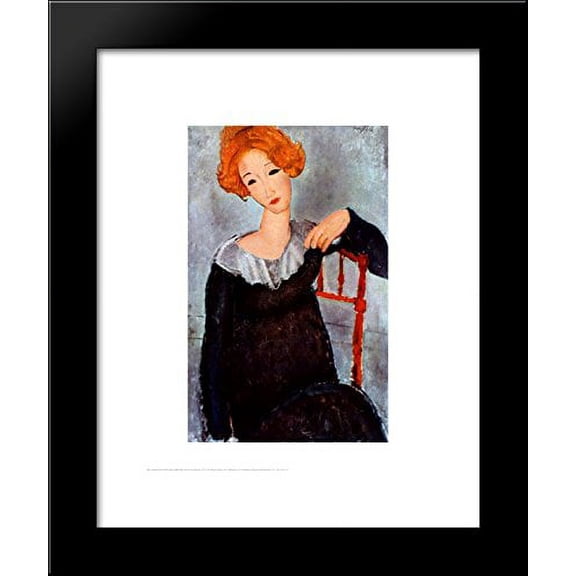 Women with Red Hair 20x24 Framed Art Print by Modigliani, Amedeo