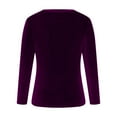 thumbnail image 5 of Homenesgenics Velvet Tops for Women Fashion Women Pullover Solid Long Sleeve Casual Shirt Blouse Tops, 5 of 5