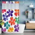 thumbnail image 6 of Spring Floral No Hooks Shower Curtain with Snap-in Liner Watercolor Abstract Colorful Flowers Shower Curtains for Bathroom, Waterproof, Easy Install, Washable 36"x78", 6 of 9