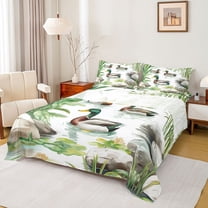 Castle Fairy Boys Girls Mallard Duck Twin Sheet Sets,River Animal Bedding