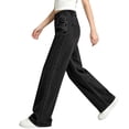 thumbnail image 3 of Plebaso Girls Boys Casual Straight Leg Jeans High Elastic Waist Stretch Pants Comfortable Fashion Denim Pants, 3 of 5