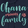 thumbnail image 2 of Junior's Lilo & Stitch Blue and Red Ohana means Family Cowl Neck Sweatshirt Navy Blue Medium, 2 of 4
