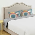 thumbnail image 3 of Yayeee Pillowcase Queen Size Set of 2 Satin Wrinkle Resistant Pillow Case, Blue Rainbow, 3 of 7
