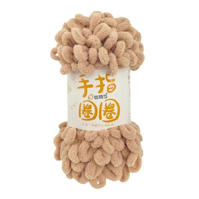 Fil Chenille Épais en Polyester Générique, Boucle pour Doigts Gonflée, 5 Pcs