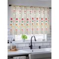 thumbnail image 5 of Sheer Curtains 54 Inch Length, Spring Floral Semi Sheer Curtains Light Filtering Window Treatment, Colorful Summer Flowers Vintage Botanical Privacy Voile Drapes for Living Room Bedroom 52x54 Inch, 5 of 7