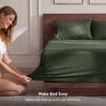 thumbnail image 4 of U by Bedsure Stay Put King Sheet Sets, 4 Piece 18" Deep Pockets Non-Slip Polyester Microfiber Bed Sheets, Olive Green, 4 of 10