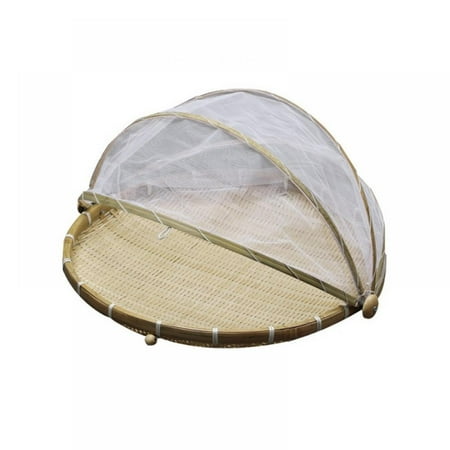 

Flip Cover Food Serving Tent Basket Kitchen Fruit Container Bun Bread Basket Keep Out Flies and Bugs for Home Picnic Restaurant