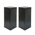 thumbnail image 3 of Christopher Knight Home 33.75" MGO End Table, Wood-Look Square Design, Indoor Outdoor Side Table, Black Finish, Set of 2, 3 of 7