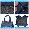 thumbnail image 4 of Insulated Lunch Bags, 2Pack 10"x6"x13" 8"x5"x9" Portable Container Bag Dark Blue, 4 of 6