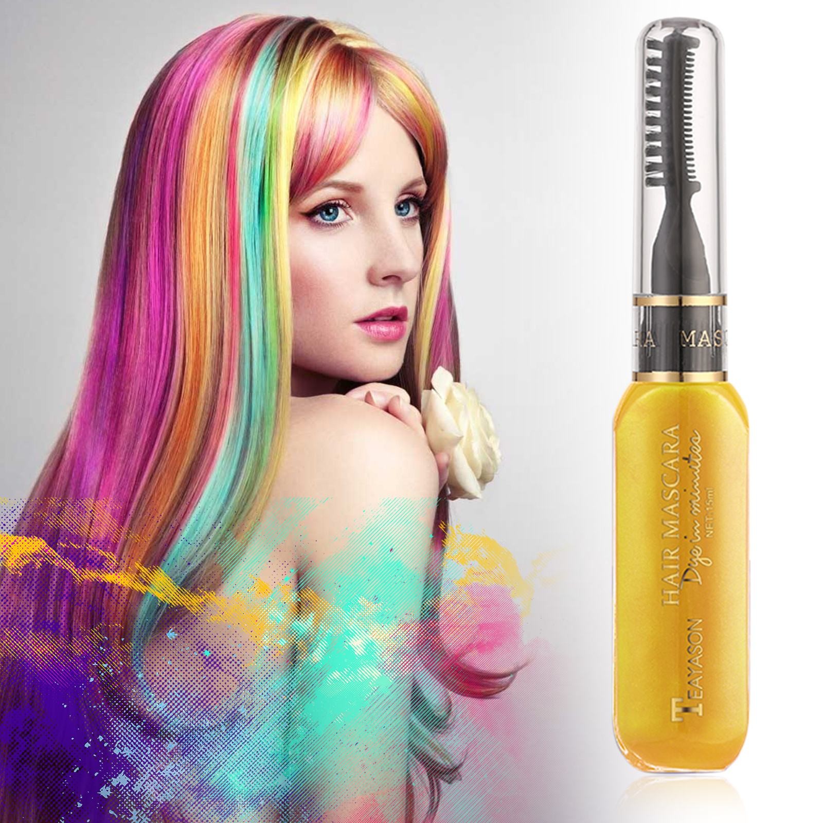 HSMQHJWE 4c Hair Care Kit Disposable Hair Color Temporary Hair Color Chalk Comb Set Women Instant Hair Color Highlight Stripe Color Mascara Hair Chalk For Birthday Party 3ml And Travel Kit - image 3 of 5