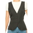 thumbnail image 5 of Women's Dressy Casual Racerback Vest Three Button Tuxedo Suit Waistcoat, 5 of 6