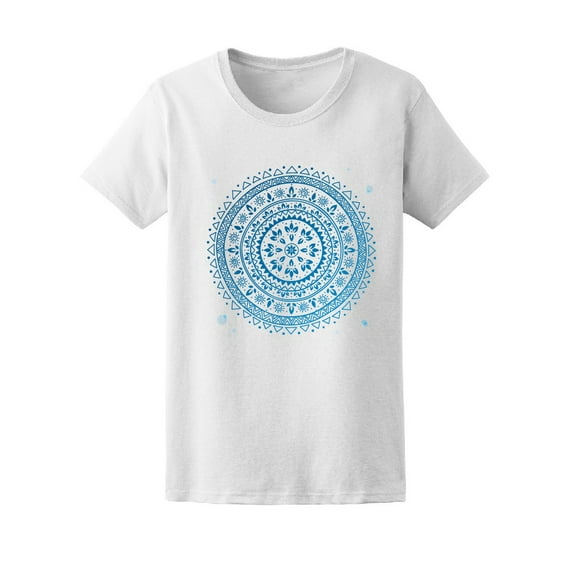 Beautiful Blue Ornament Mandala Tee Women's -Image by Shutterstock