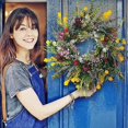 thumbnail image 5 of Spring Wreaths for Front Door 18in Outside Welcome Summer Flowers Weatherproof Greenery All Seasons, 5 of 5
